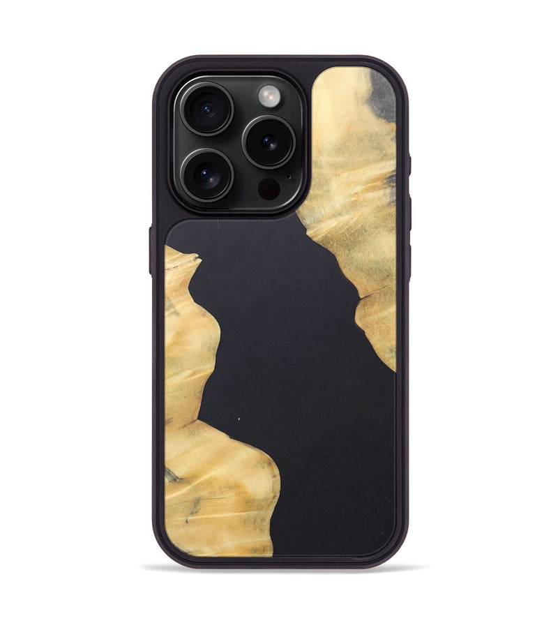 iPhone 15 Pro Wood+Resin Phone Case - Kadence (Pure Black, 690564)