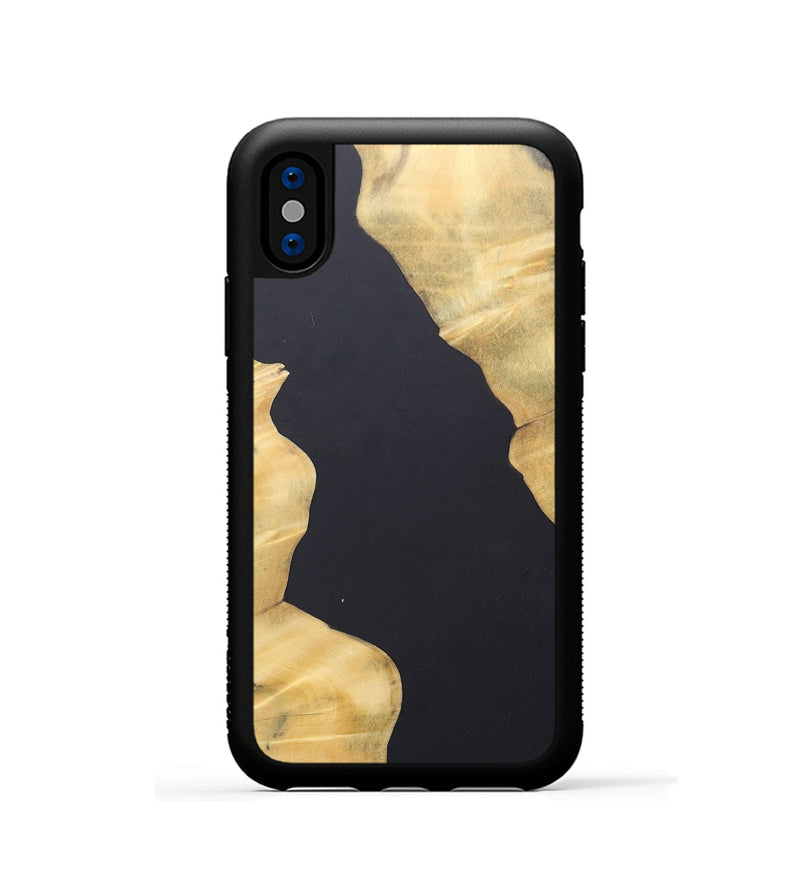iPhone Xs Wood+Resin Phone Case - Kadence (Pure Black, 690564)