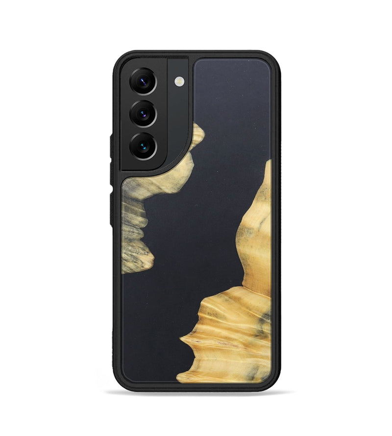Galaxy S22 Wood+Resin Phone Case - Adelaide (Pure Black, 690568)
