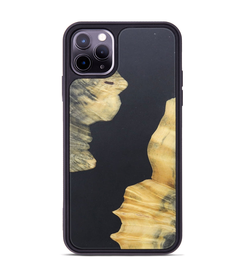 iPhone 11 Pro Max Wood+Resin Phone Case - Adelaide (Pure Black, 690568)