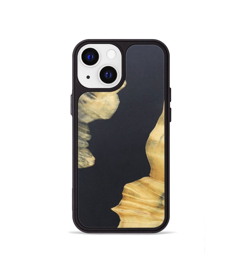 iPhone 13 mini Wood+Resin Phone Case - Adelaide (Pure Black, 690568)