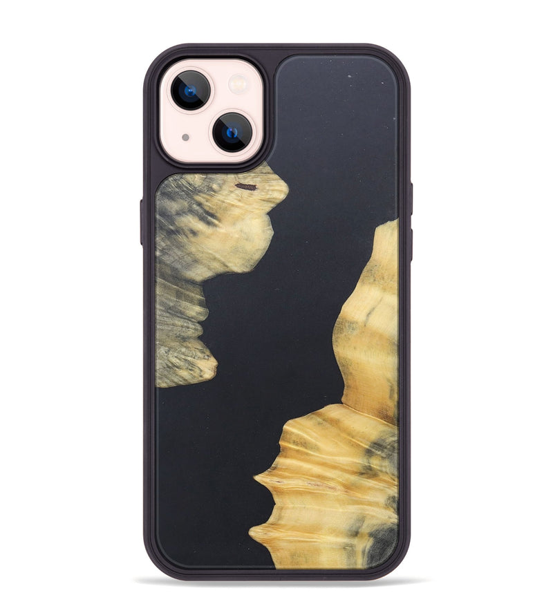 iPhone 14 Plus Wood+Resin Phone Case - Adelaide (Pure Black, 690568)