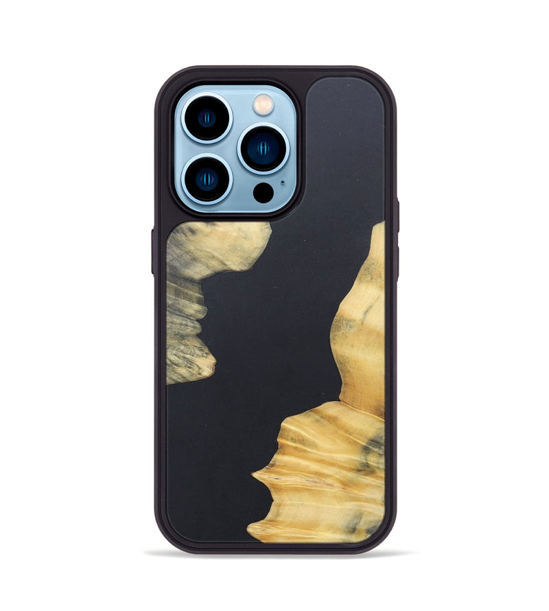 iPhone 14 Pro Wood+Resin Phone Case - Adelaide (Pure Black, 690568)