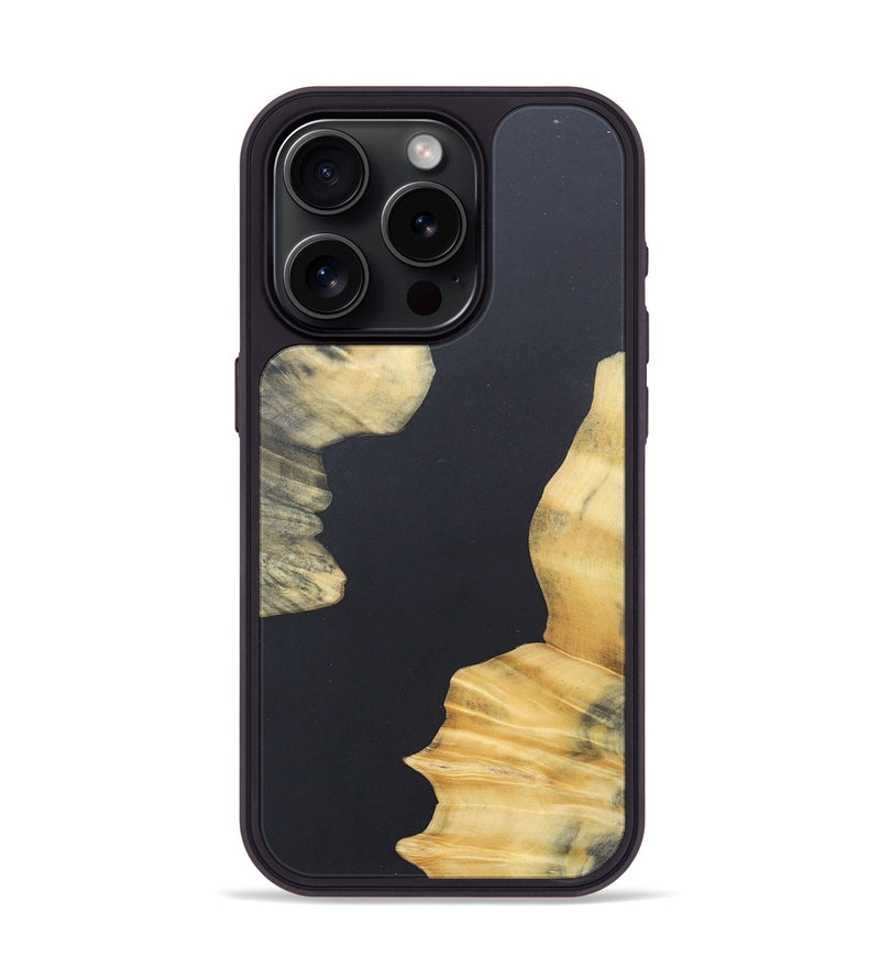 iPhone 15 Pro Wood+Resin Phone Case - Adelaide (Pure Black, 690568)
