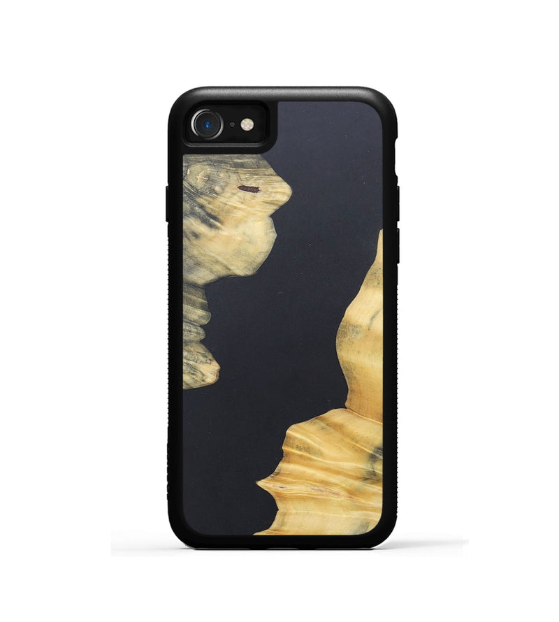 iPhone SE Wood+Resin Phone Case - Adelaide (Pure Black, 690568)