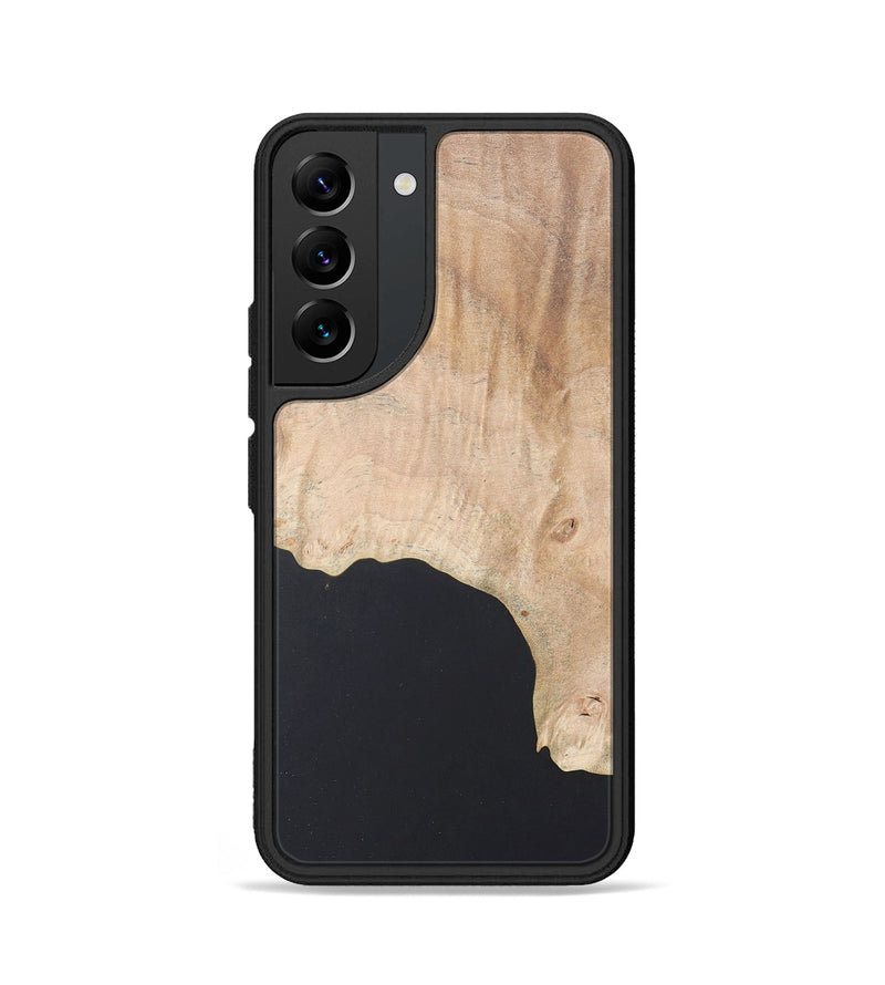 Galaxy S22 Wood+Resin Phone Case - Frank (Pure Black, 690569)