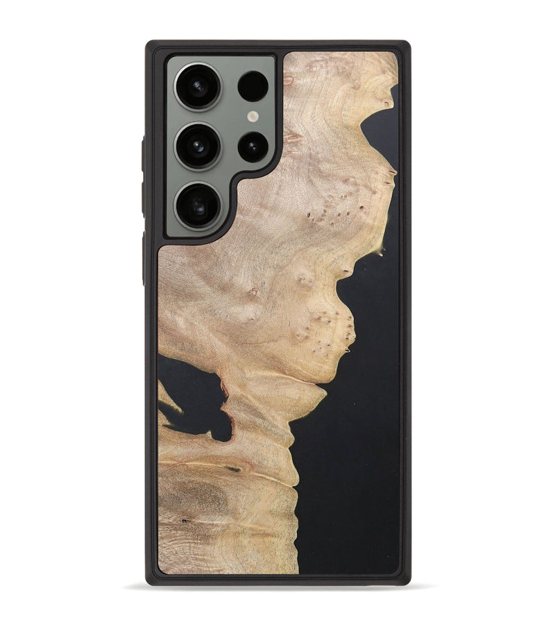 Galaxy S23 Ultra Wood+Resin Phone Case - Perla (Pure Black, 690571)