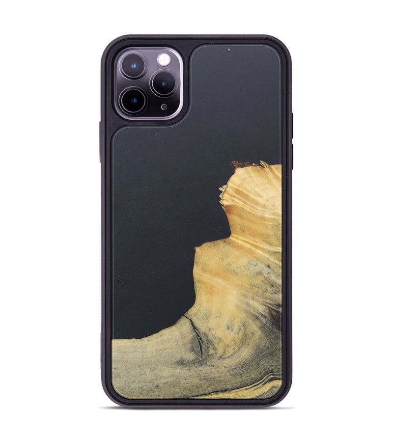 iPhone 11 Pro Max Wood+Resin Phone Case - Emil (Pure Black, 690572)