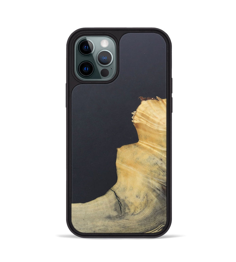iPhone 12 Pro Wood+Resin Phone Case - Emil (Pure Black, 690572)