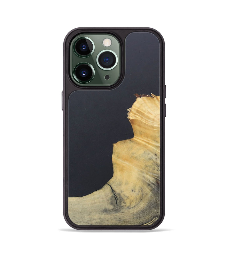 iPhone 13 Pro Wood+Resin Phone Case - Emil (Pure Black, 690572)