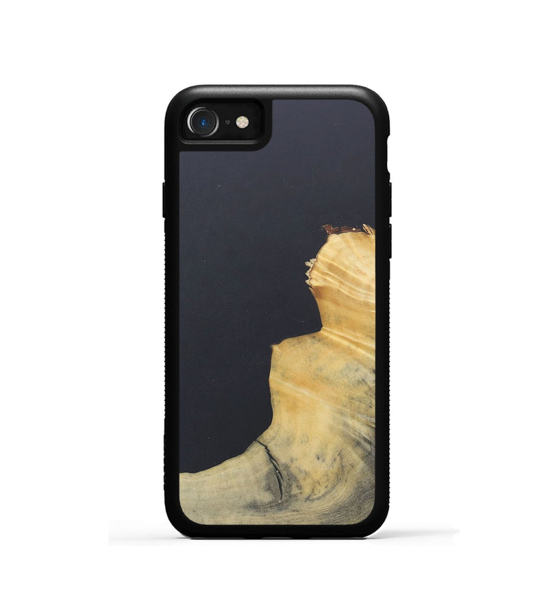 iPhone SE Wood+Resin Phone Case - Emil (Pure Black, 690572)