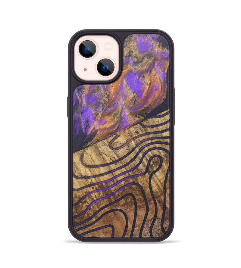 iPhone 14 Wood+Resin Phone Case - Anderson (Pattern, 690575)