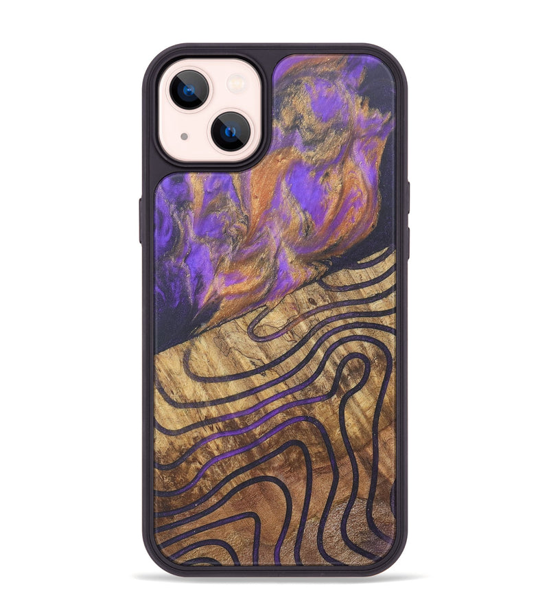 iPhone 14 Plus Wood+Resin Phone Case - Anderson (Pattern, 690575)