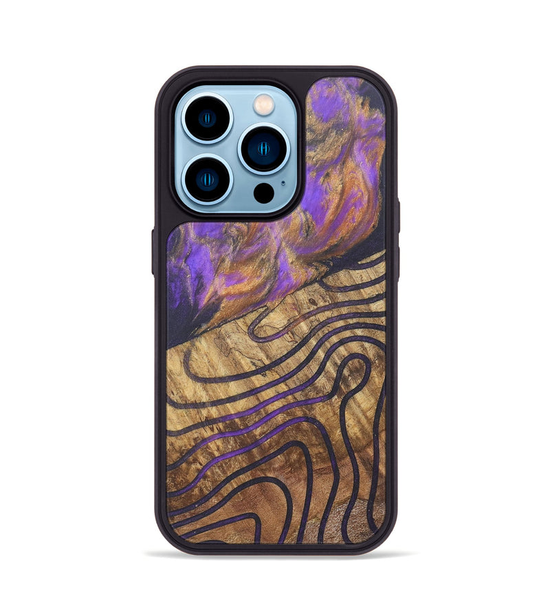 iPhone 14 Pro Wood+Resin Phone Case - Anderson (Pattern, 690575)