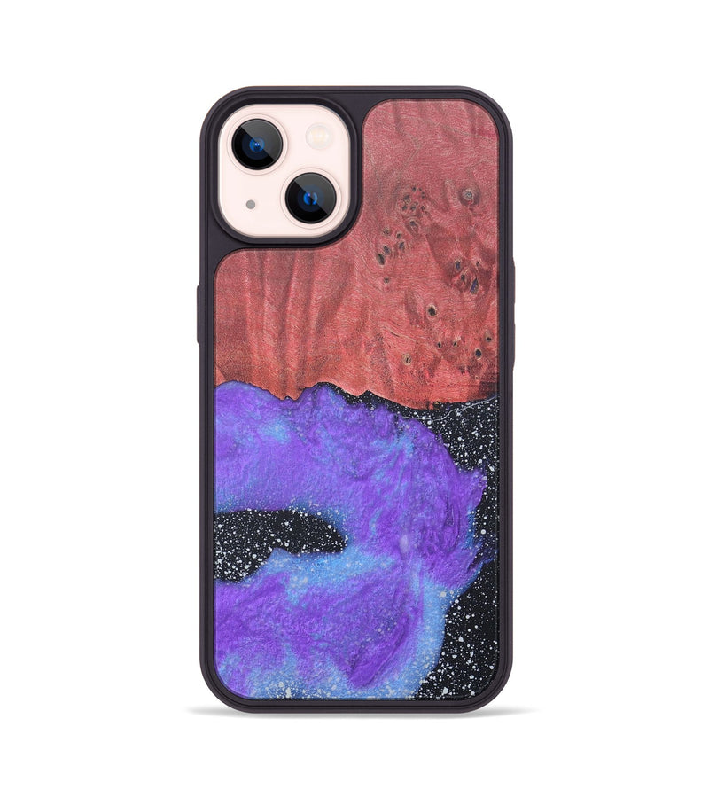 iPhone 14 Wood+Resin Phone Case - Riley (Cosmos, 690598)