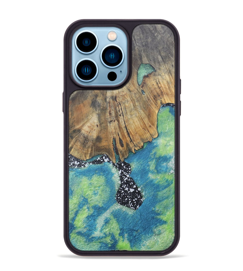 iPhone 14 Pro Max Wood+Resin Phone Case - Ainsley (Cosmos, 690601)