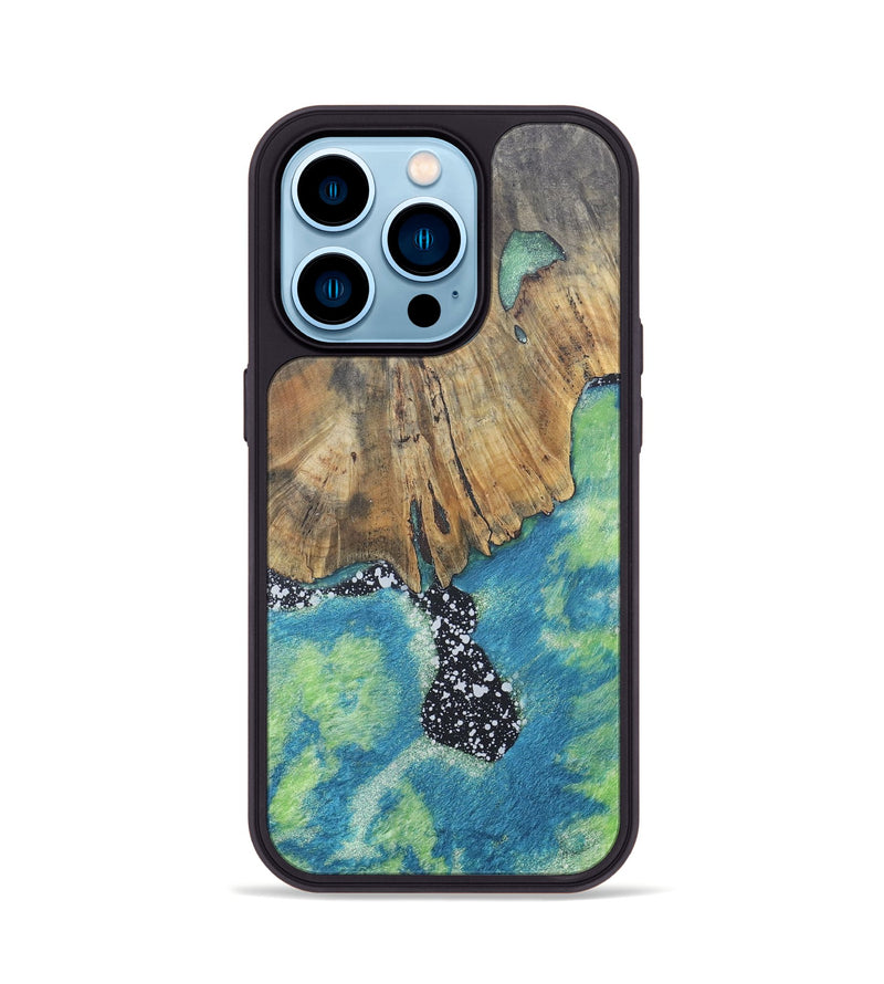 iPhone 14 Pro Wood+Resin Phone Case - Ainsley (Cosmos, 690601)