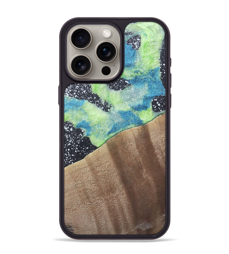 iPhone 15 Pro Max Wood+Resin Phone Case - Dave (Cosmos, 690620)