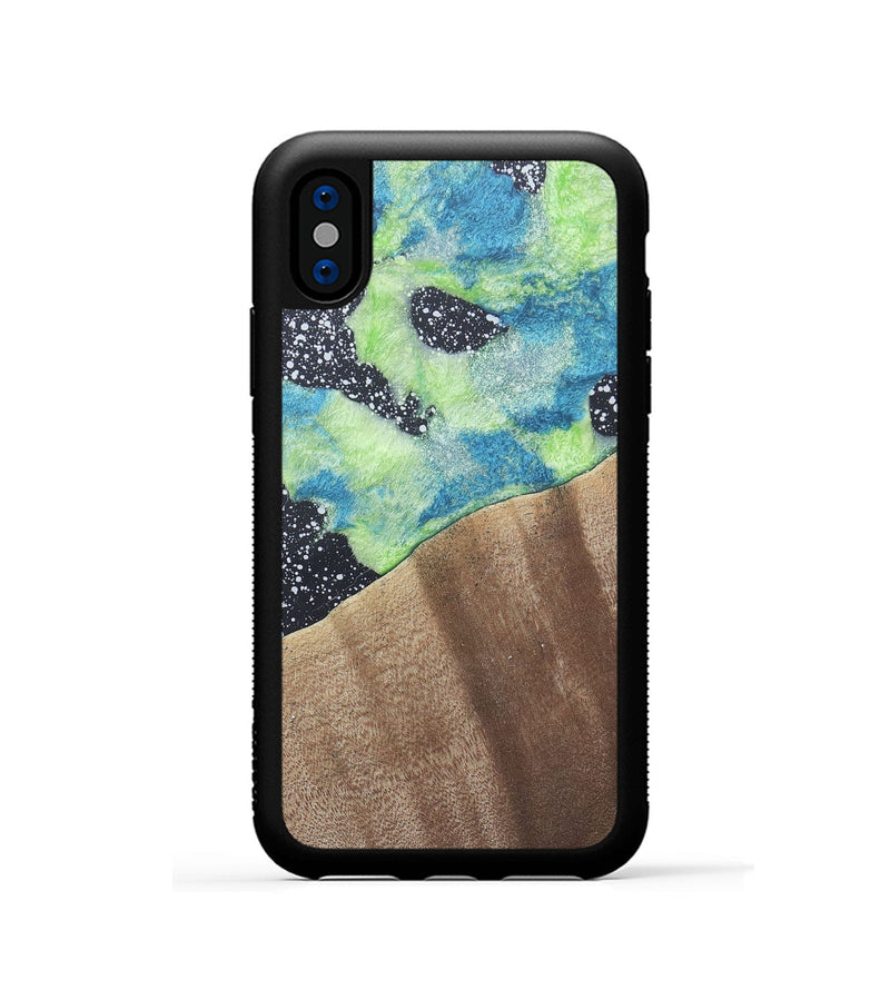 iPhone Xs Wood+Resin Phone Case - Dave (Cosmos, 690620)