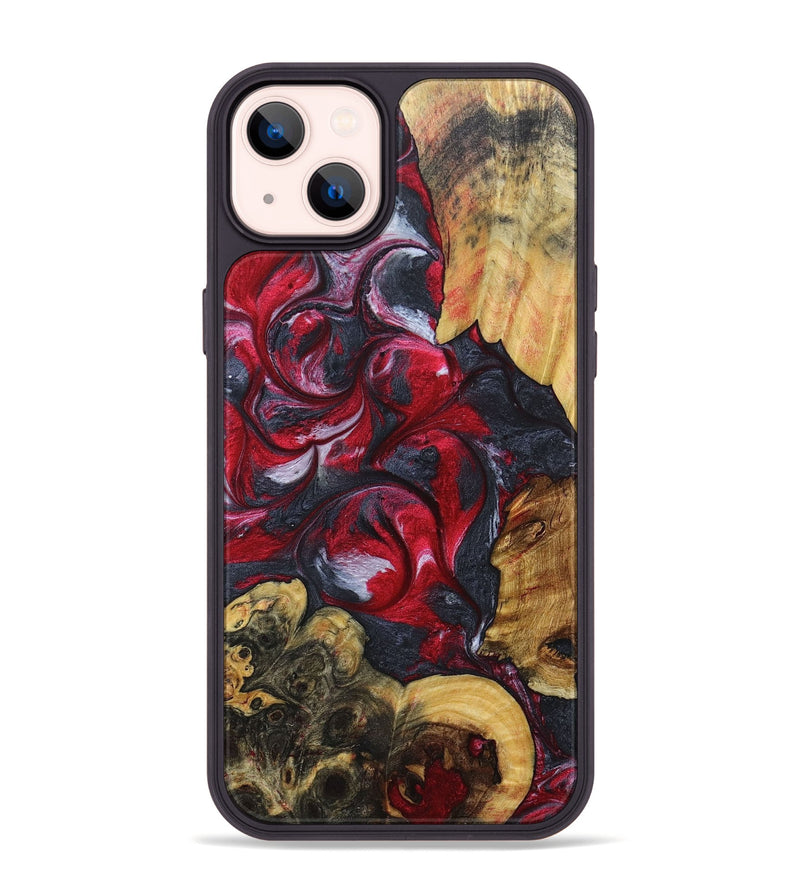 iPhone 14 Plus Wood+Resin Phone Case - Chasity (Mosaic, 690636)