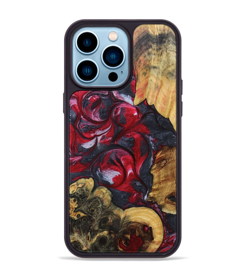iPhone 14 Pro Max Wood+Resin Phone Case - Chasity (Mosaic, 690636)