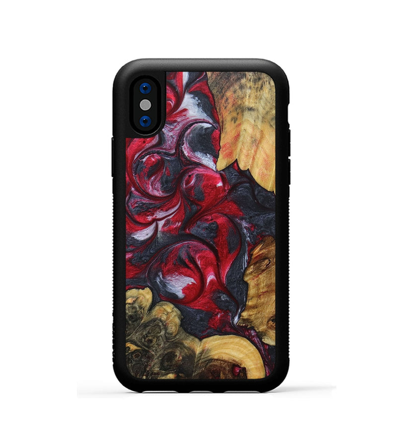 iPhone Xs Wood+Resin Phone Case - Chasity (Mosaic, 690636)