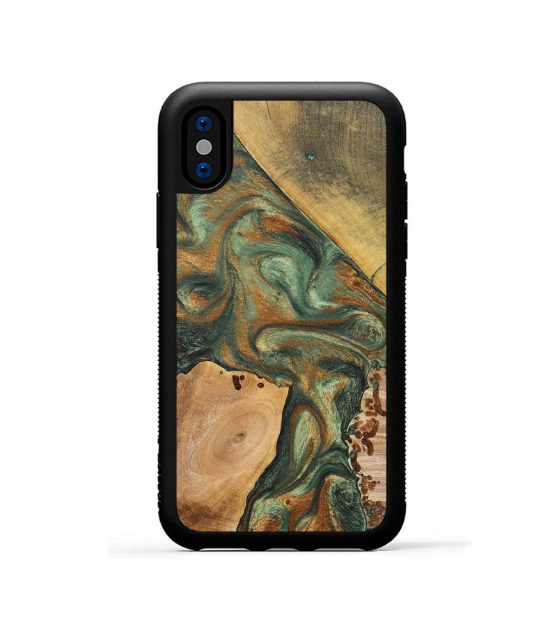 iPhone Xs Wood+Resin Phone Case - Luella (Mosaic, 690638)