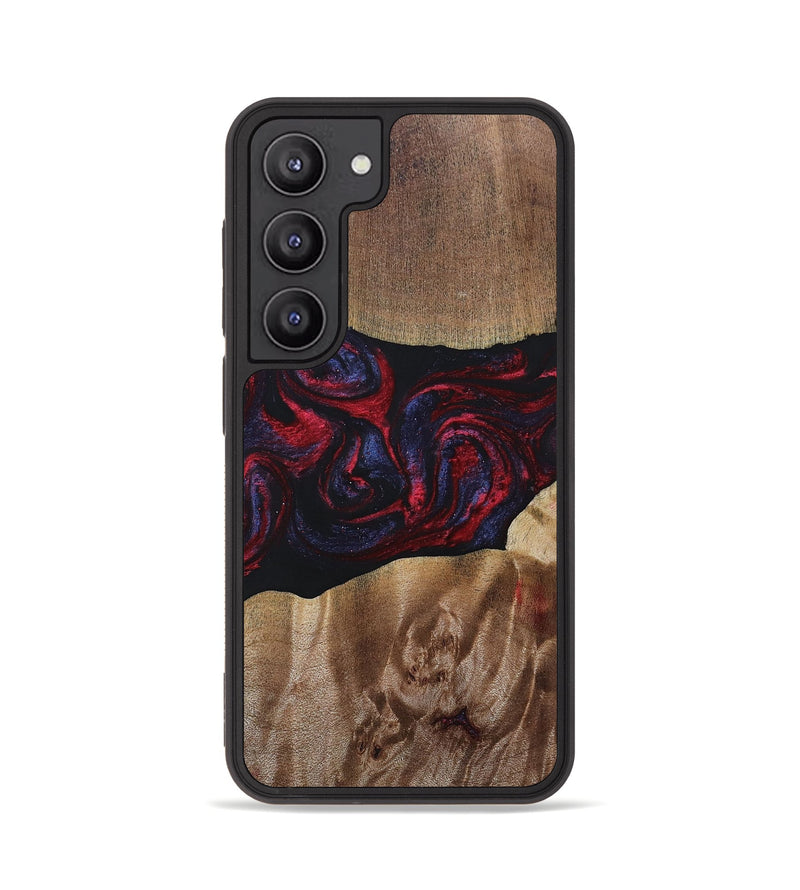 Galaxy S23 Wood+Resin Phone Case - Maggie (Red, 690675)