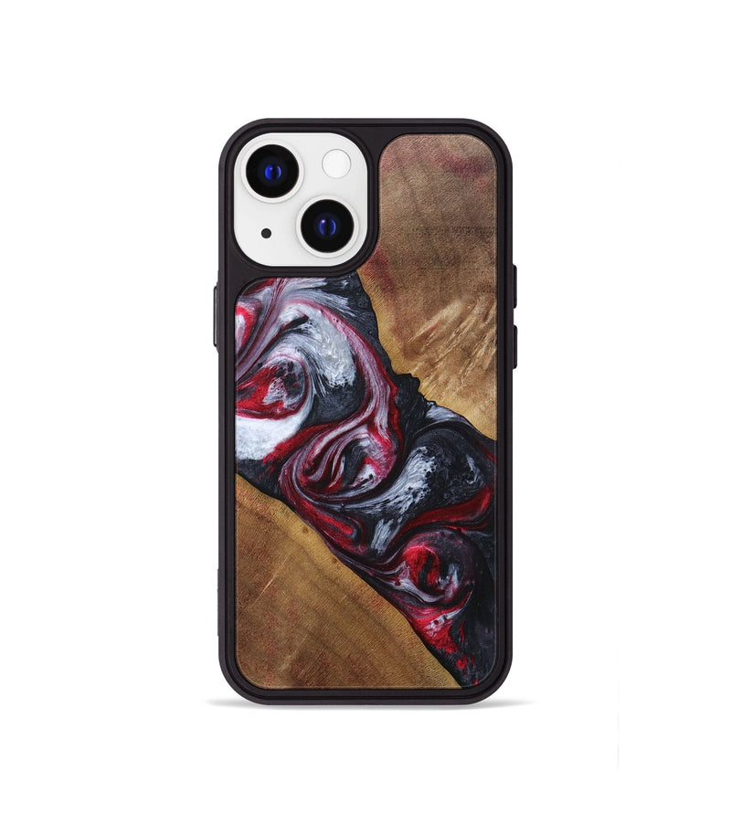 iPhone 13 mini Wood+Resin Phone Case - Winifred (Red, 690684)