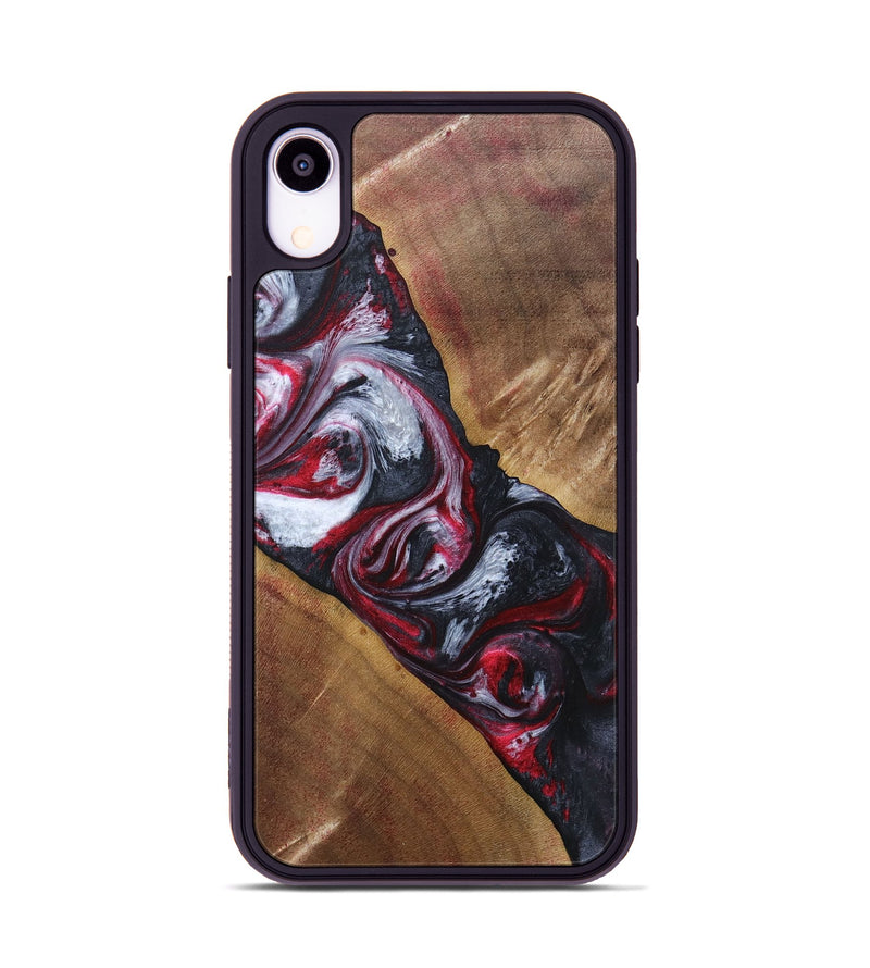 iPhone Xr Wood+Resin Phone Case - Winifred (Red, 690684)