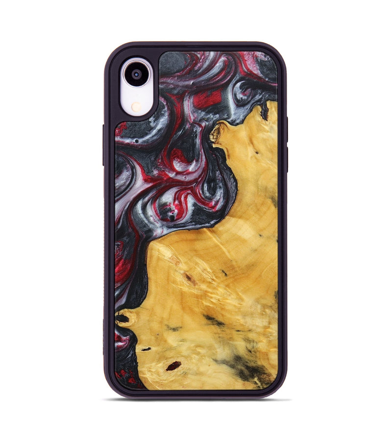 iPhone Xr Wood+Resin Phone Case - Reign (Red, 690686)
