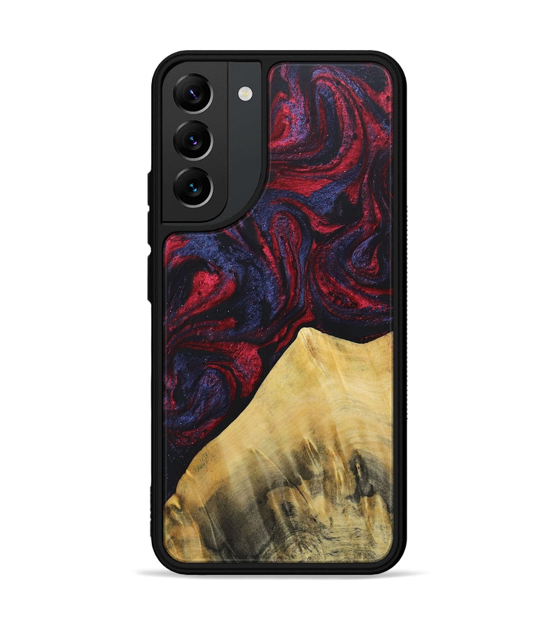 Galaxy S22 Plus Wood+Resin Phone Case - Florence (Red, 690693)