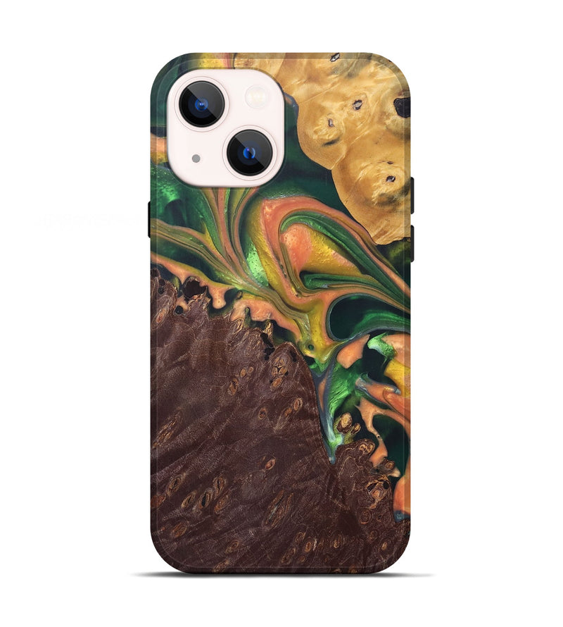 iPhone 13 Wood+Resin Live Edge Phone Case - Kellan (Red, 690702)