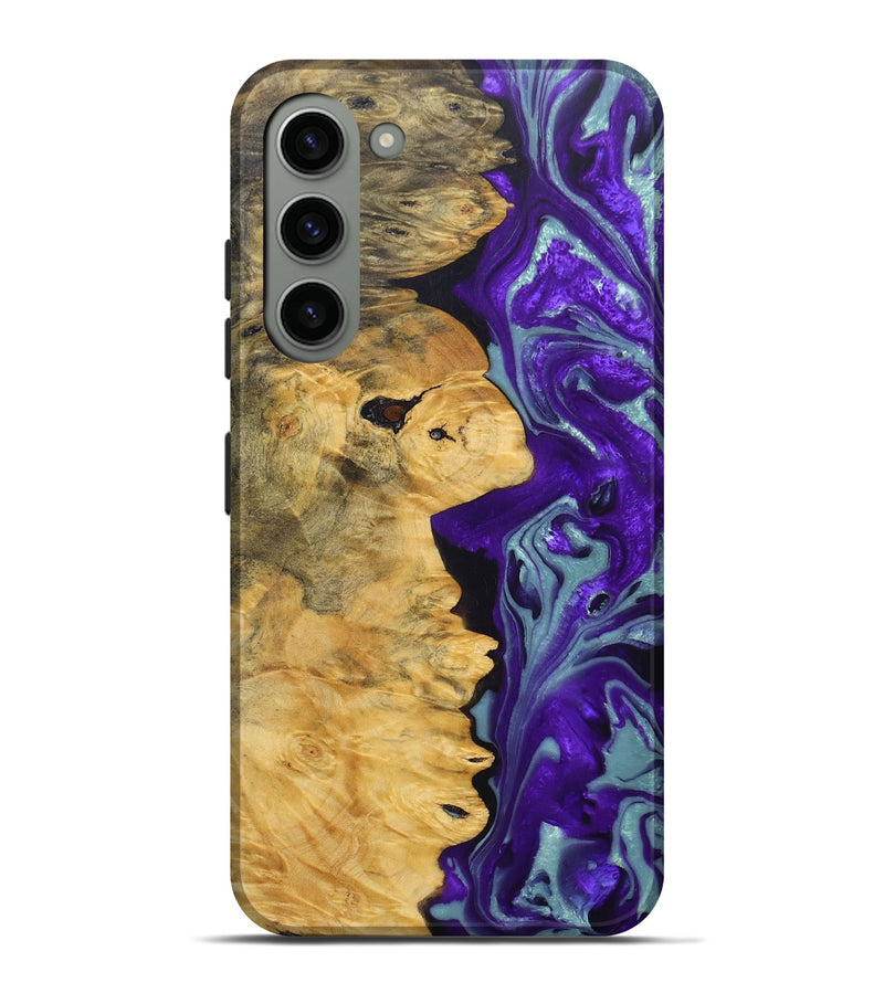 Galaxy S23 Plus Wood+Resin Live Edge Phone Case - Nina (Purple, 690716)