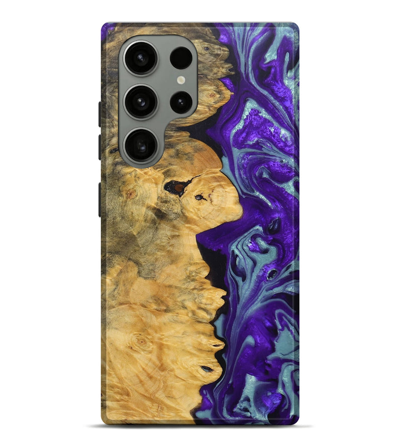 Galaxy S23 Ultra Wood+Resin Live Edge Phone Case - Nina (Purple, 690716)