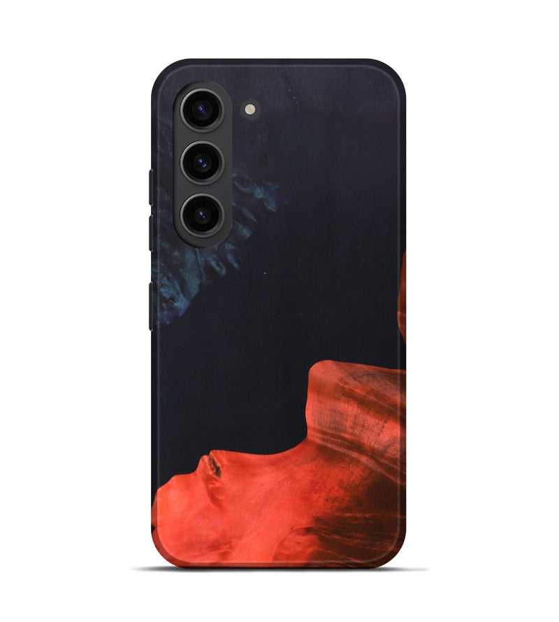 Galaxy S23 Wood+Resin Live Edge Phone Case - Lisa (Pure Black, 690737)