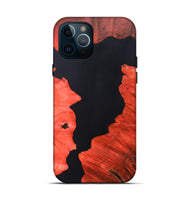 iPhone 12 Pro Wood+Resin Live Edge Phone Case - Alexander (Pure Black, 690738)