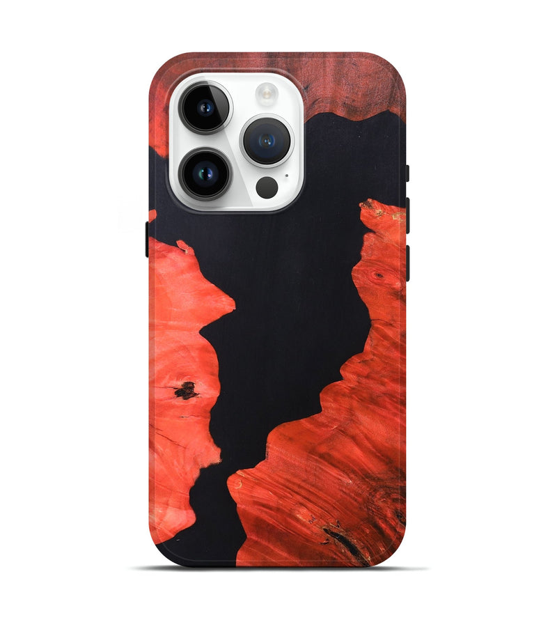 iPhone 15 Pro Wood+Resin Live Edge Phone Case - Alexander (Pure Black, 690738)
