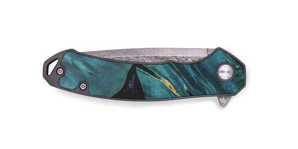 EDC Wood+Resin Pocket Knife - Cheyenne (Pure Black, 690753)