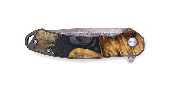 EDC Wood+Resin Pocket Knife - Gayle (Pure Black, 690754)