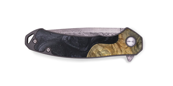 EDC Wood+Resin Pocket Knife - Braden (Pure Black, 690755)