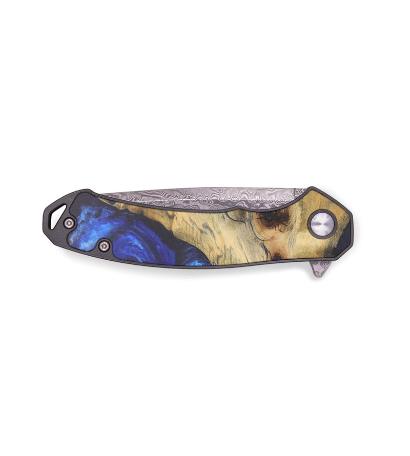 EDC Wood+Resin Pocket Knife - Lyla (Blue, 690770)