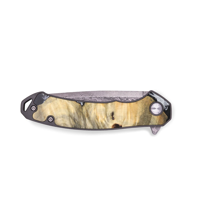 EDC Wood+Resin Pocket Knife - Tricia (Black & White, 690775)