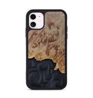 iPhone 11 Wood+Resin Phone Case - Ezra (Pure Black, 690890)