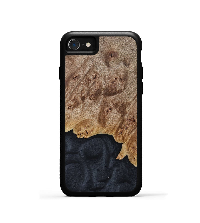 iPhone SE Wood+Resin Phone Case - Ezra (Pure Black, 690890)