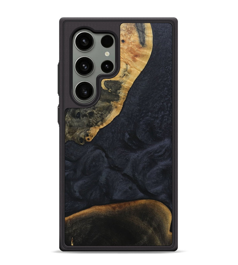 Galaxy S24 Ultra Wood+Resin Phone Case - Lela (Pure Black, 690892)