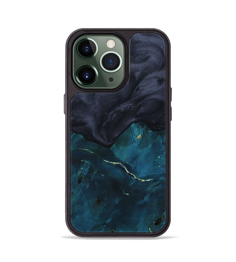 iPhone 13 Pro Wood+Resin Phone Case - Daniel (Pure Black, 690893)