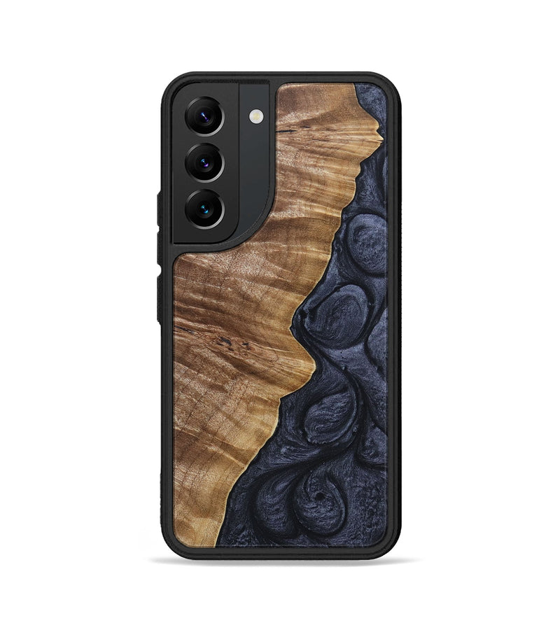 Galaxy S22 Wood+Resin Phone Case - Kingston (Pure Black, 690906)