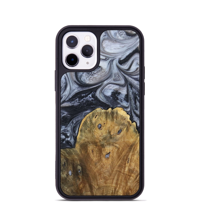 iPhone 11 Pro Wood+Resin Phone Case - Eli (Black & White, 690942)