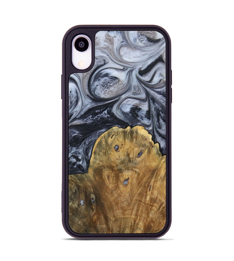 iPhone Xr Wood+Resin Phone Case - Eli (Black & White, 690942)